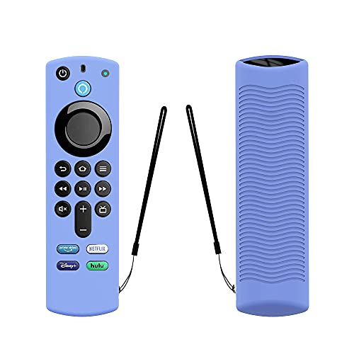 Voice Remote Cover, Silicone Cover Case For Tv Stick / Tv (3Rd Gen 2021 Release) Compatible With All-New 3Nd Gen Remote Control With Lanyard (Glow Blue) #TOP7
