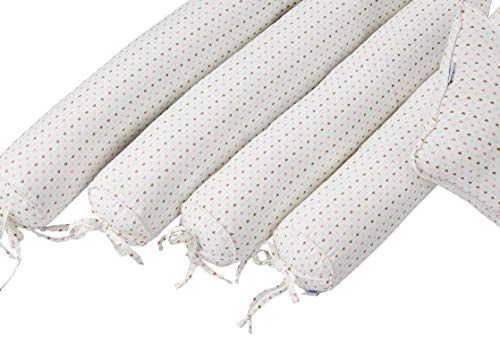 Kit Montessori Rolinho Q 4Pcs (Colchao 150x90x12) Amor Rosa, Biramar Baby, Marfim/Rosa