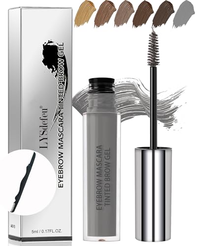 Light Gray Eyebrow Gel Tint, Long Lasting Waterproof Cold Grey Tinted Eye Brow Glue Mascara,Gray...