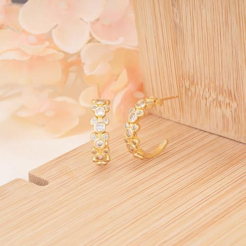 Mouse Earrings 18K Gold Plated Sterling Silver Cute Animal Stud Earrings for Women Hypoallergenic Cubic Zirconia Lovely Mouse Earring Jewelry Gifts for Sister4