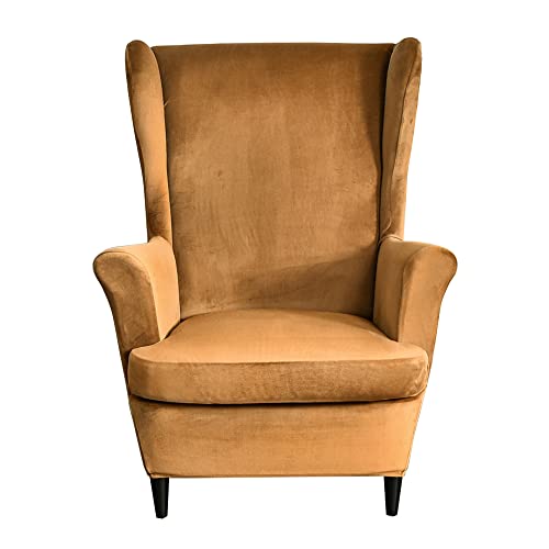 Stretch Ohrensesselhussen für 1-Sitzer – 2 Stück Ohrensesselhussen für Sesselschutz, Möbelschoner, elastische Passform, stilvolle Dekoration, pflegeleicht