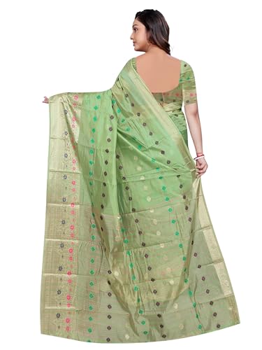 Image of Sarees for Women Wear Organaza Silk Banarasi Sari Kanjivaram Soft Pure Paithani Wedding Original Kanchipuram Pattu Sadi with Blouse Piece 2026 (Flowermeena)