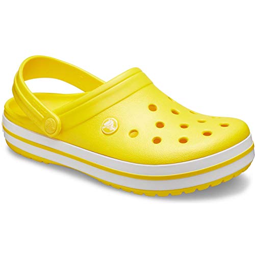 Image of Crocs Crocband Clog, lemon /white, 12 US Women / 10 US Men M US
