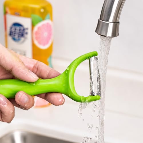 Image of Zapsol Multipurpose Vegetable Peeler Set of 2 | Professional Double Edge Fruit & Potato Peeler for Carrot, Cabbage, Cucumber & Kitchen Slicer Shredder Tool (Parrot Green)