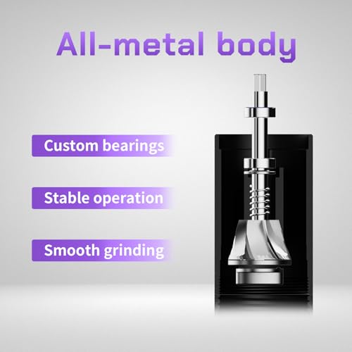 Image of MAVO Manual Coffee Grinder, Shadow Wand Hand Coffee Grinder, Capacity 25g with CNC Stainless Steel Pentagon Conical Burr, Adjustable Setting, Burr Coffee Bean Grinder for Pour Over, Espresso (Silver)