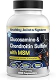 Healthy Joints System Glucosamine Chondroitin MSM Supplement for Joint & Bone Health -180 Capsules | Joint Support & Discomfort Relief for Back, Knees, Hands