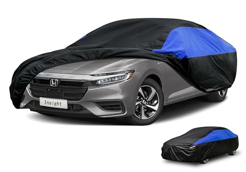 Image of GUNHYI Car Cover Custom Fit Insight Waterproof All Weather, Lightweight Full Exterior Cover for Automobiles Outdoor Sun UV Rain Dust Snow Wind Protection.