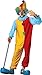 Classic Clown Adult Costume, Blue, Yellow & Red, Standard Size-fits up to 44 Jacket