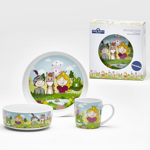 VAN WELL Kinder-Geschirrset (Prinzessin)