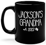 Personalized Grandma Est 2023 Mug, Future Grandma Gifts, Pregnancy Announcement Grandma Gift, Birthday Gift, Mothers Day Gift for New Grandma, Grandma Mugs Coffee, First Time Grandma Black Mug 15oz