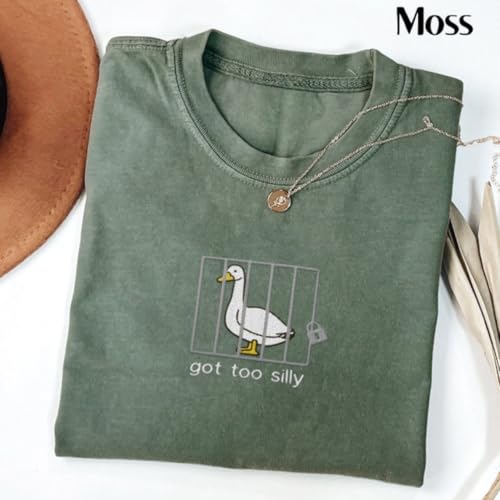 Embroidered Shirt Silly Goose Tshirt, Hoodie, Sweatshirt, Got Too Silly Tshirt, Funny Shirt Gift2