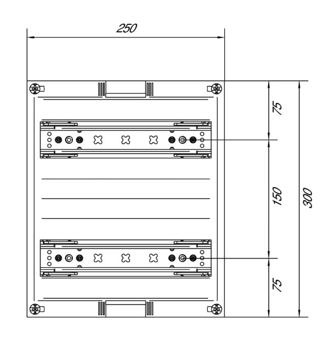Coffret modulaire Hager 2x12 modules UD21B1 pour tableau horizontal