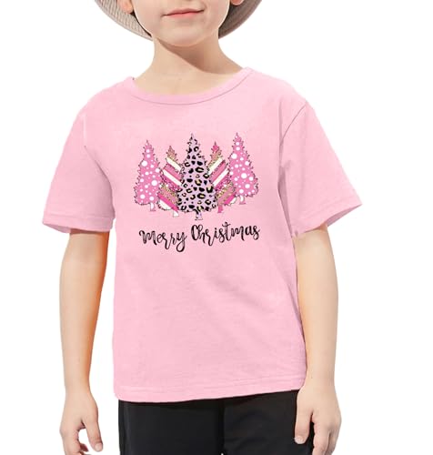 Image of Christmas Tree Shirt for Toddler Boys Girls Merry Christmas T-Shirts Short Sleeve Holiday Tee Xmas Gift Tops