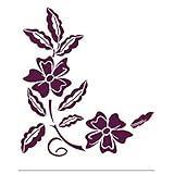 Marca: dayka Dayka Trade Plantilla De Stencil con Motivo De Esquinera Floral, Multicolor, Talla Unica