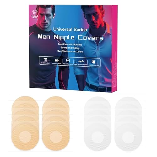 pbuucover Running Nipple Covers for Men No Show Protection Men Nipple Tape Guards for Runners Anti Chafing Marathon Use for Professional and Competitive Athletes
