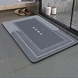 HERA BEAUTY Super Absorbent Bath Mat, Quick Dry Bath Mat, Non Slip Rubber Bathroom Rugs, Easy to Cle