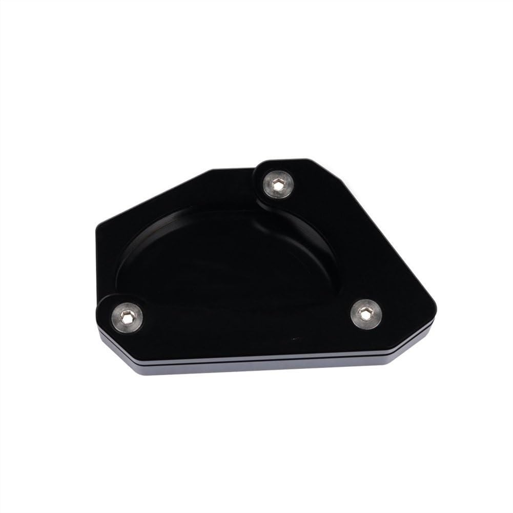 Piastra per cavalletto per moto Moto Laterale Piede Basamento Pad Piastra Cavalletto Ingrandire Supporto Estensione Per Suzuki V-STROM 650 DL650 VSTROM DL 650 2004-2021 (Colore : Nero)