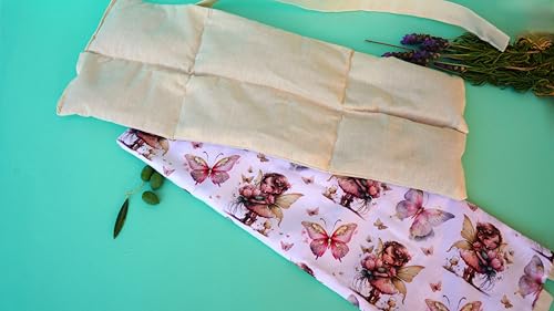 Saco térmico microondas con lavanda y mariposas para calor seco 2
