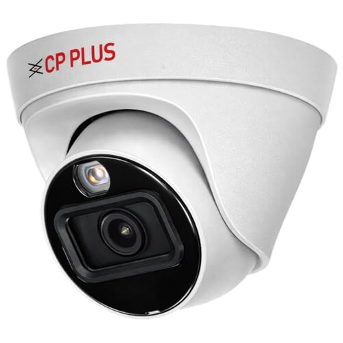 Image of CP Plus 4MP IP Camera 30 m IR & Warm Light Range with IP67 Weatherproof Protection, H.265 /H.264, PoE, 120 dB WDR, ICR, 3DNR, ROI, and Built-in mic [CP-UNC-DA41L3C-LQ]