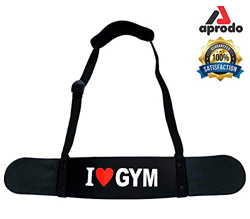Image of Aprodo Gym Fitness Combo (Arm Blaster with Grey Weight Lifting Strap) (I Love Gym & Grey WLS)