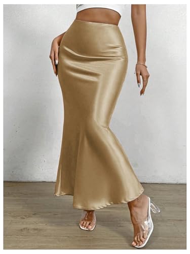 SOLY HUX Women's Maxi Skirt High Waisted Fishtail Bodycon Elegant Long Skirts4