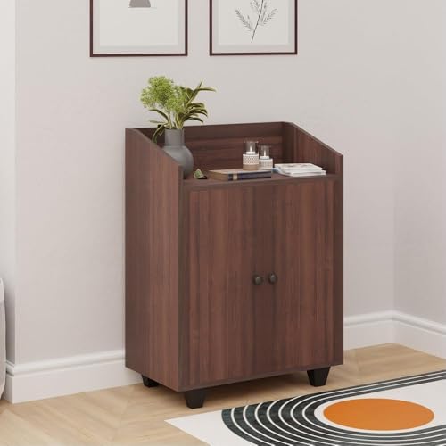 Image of Royaloak Rowan Shoe Rack 2 Door Storage | Wooden with Air Vent, Melamine Finish | Wooden with 8MM Back Sheet for Better Support and Optimized Depth