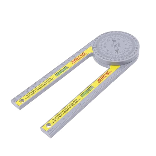 Regla medidora de ángulos de plástico para carpintería miniatura 1