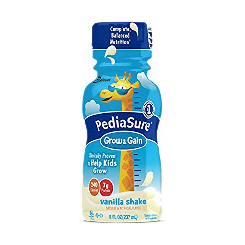 PediaSure Grow & Gain Nutrition Shake For Kids, Vanilla, 8 fl oz (Pack of 4)
