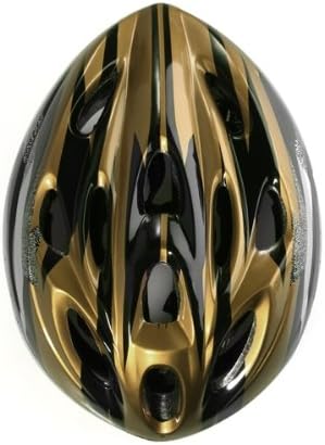 CARCHET® CASCO CASCHETTO CICLISMO BICI MTB STRADA ORO NERO TG.L : Sport e  tempo libero
