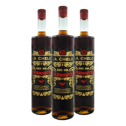 Vinos divertidos: La Chelo Vermut – Vermut rojo español – 15 % vol – Caja 3 botellas 750 ml – Especiado, balsámico y elegante