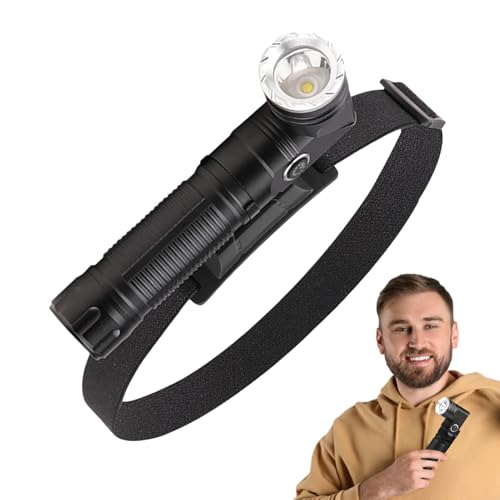 Linterna de la cabeza impermeable con clip de bolsillo y base magnética USB