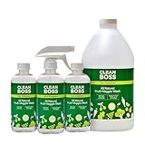 CleanBoss Eat Cleaner Triple-Action Fruit & Veggie Wash (12 oz, Pack of 3) + 64 oz Refill Jug - Removes Harmful Residue - Keeps Produce Fresh Up to 5X Longer - Vegan, Gluten Free