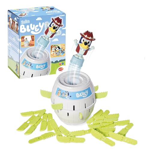 Bizak Salta Bluey, jogo de mesa familiar inspirado em salto pirata com a dos desenhos animados Bluey, de 2 a 4 jogadores, para meninos e meninas a partir de 4 anos, (30693659)