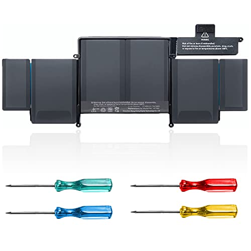 A1582 A1502 Laptop Battery Replacement for Macbook pro Retina 13 inch Late 2013 Mid 2014 Early 2015,Fits A1493 Laptop Battery [Li-Polymer 11.42V74.9WH 6559mAh]