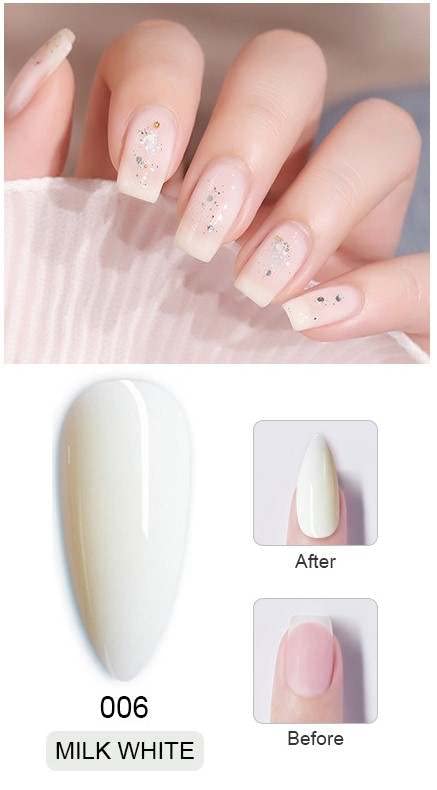 NEVI USA Poly Extension Gel 30ml Milk White Jelly Builder Gel for Trendy Nail Art Designs, Salon-Quality Nail Extensions, and Effortless DIY Manicures at Home