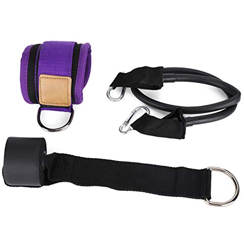Bandas elásticas de Fitness Profesionales con Anillo de Tobillo Ajustable para Gimnasio en casa, Entrenamiento de piernas, glúteos, Entrenamiento de Fuerza, Ejercicio, Yoga, (Púrpura)