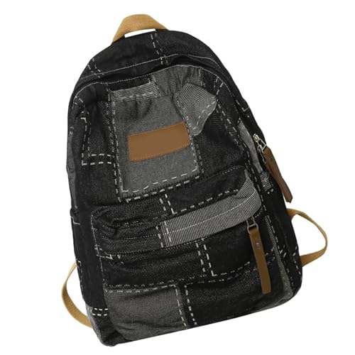 Mochila escolar de gran capacidad Denims para estudiantes y viajes juveniles
