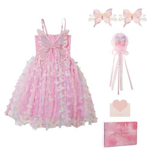 Robe de princesse fille 3-9 ans avec coffret cadeau d'anniversaire chic
