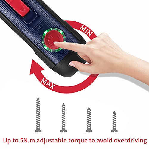 4V Cordless Electric Screwdriver With 4 Torques Small Portable Power Screwdriver Kit,2Ah Li-Ion Available For Usb Charging,With Led Work Light For The Repair Of Appliances, Furniture #TOP3