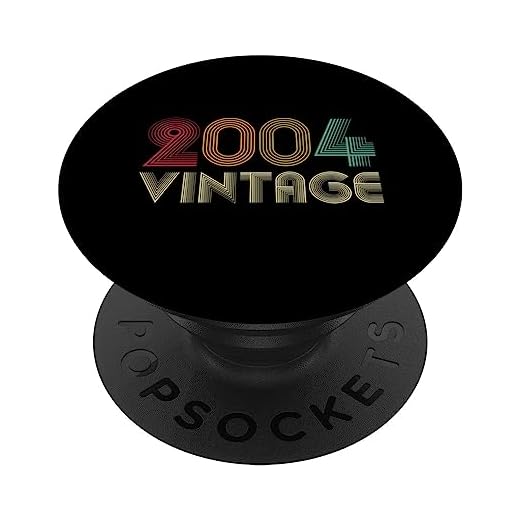 Regalo de cumpleaños número 19 años para hombres y mujeres retro vintage 2004 PopSockets PopGrip Intercambiable
