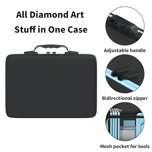 Image of VANSUNS Diamond Painting Storage Containers Kits, Thickened Waterproof Portable Bead Storage Boxes for Diamond Painting Accessories and Tools, 120 Round Bottles