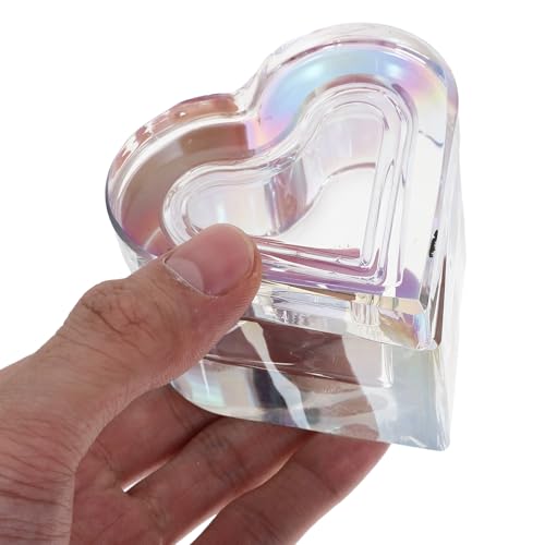 Recipiente de cristal en forma de corazón para manicura miniatura 4