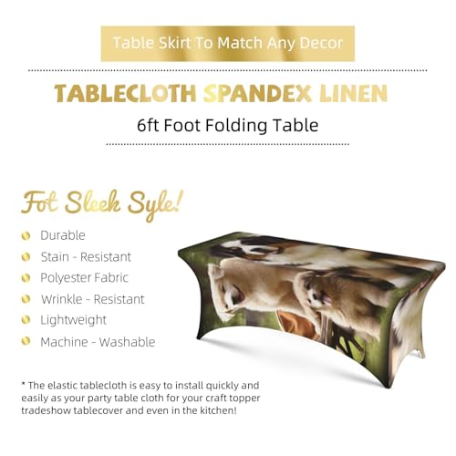 Nappe extensible en élasthanne de 1,8 m lavable table rectangulaire - 6