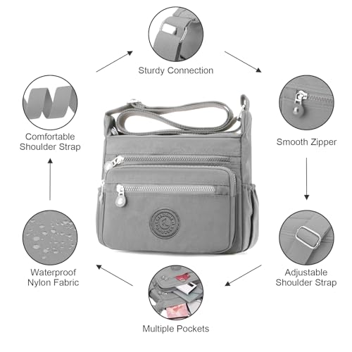 Bolso cruzado casual múltiple bolsillos para mujer miniatura 5