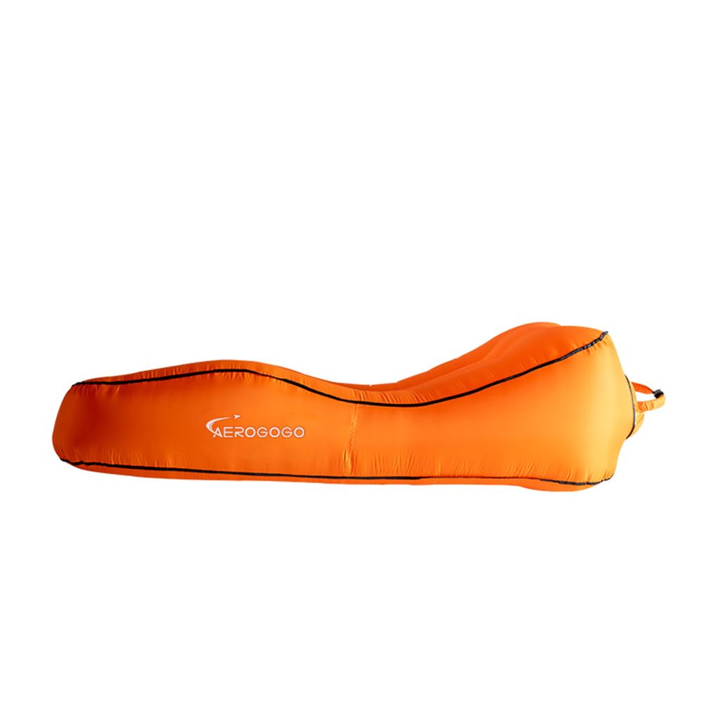 CS1 one Click Automatic Inflatable Lounger Air Sofa Chair, Built-in Air Pump Self-Inflatable Blow Up Lounger, Perfect for Beach Chair Camping Chairs or Portable Hammock for Outdoor Backyard (Brown)