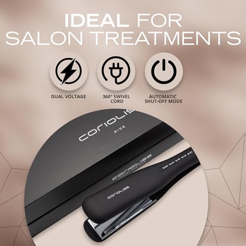 Plancha para cabello Corioliss con placas de titanio extra anchas miniatura 6