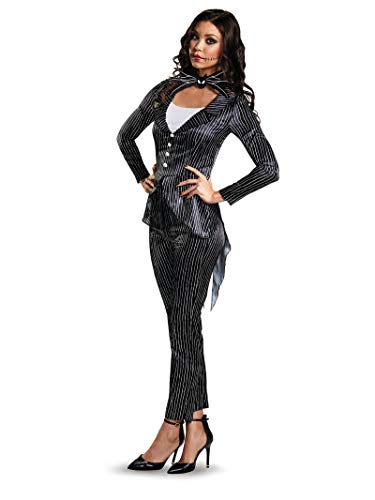 Disney Women's Jack Skellington Deluxe Adult Costume, Multi, Small