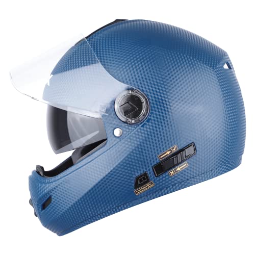 Image of Steelbird Rox Cyborg ISI Certified Full Face Helmet for Men and Women with Inner Smoke Sun Shield and Outer Clear Visor