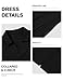 BGOWATU Women's Tennis Dress Sleeveless Collared V Neck Golf Polo Dress Side Slit Sports Dress with Shorts and Pocket Black L