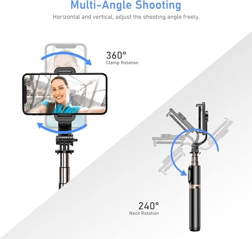 Image of SooPii Bluetooth Selfie Stick Tripod for Phones & Action Cameras - Extendable, Foldable, 360 Rotation, with Detachable Wireless Remote, Compatible with All Smart Phones.